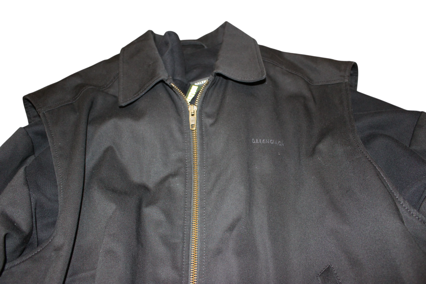 Balenciaga SS19 Twinset Jacke Schwarz, Größe M