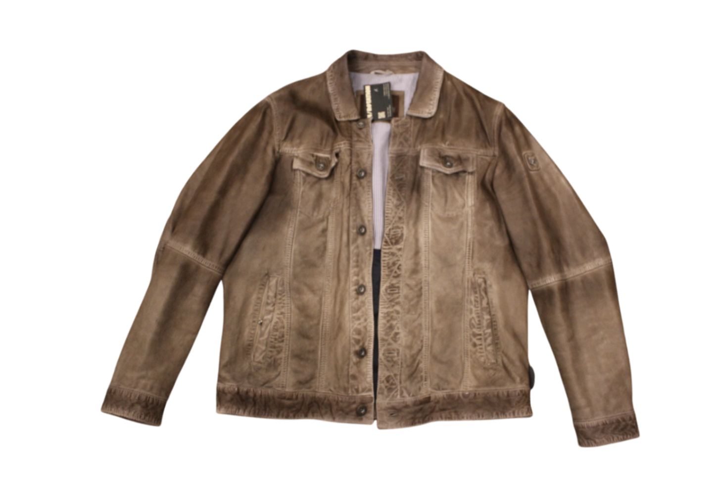Milestone Jacket Brown Leather, Size L
