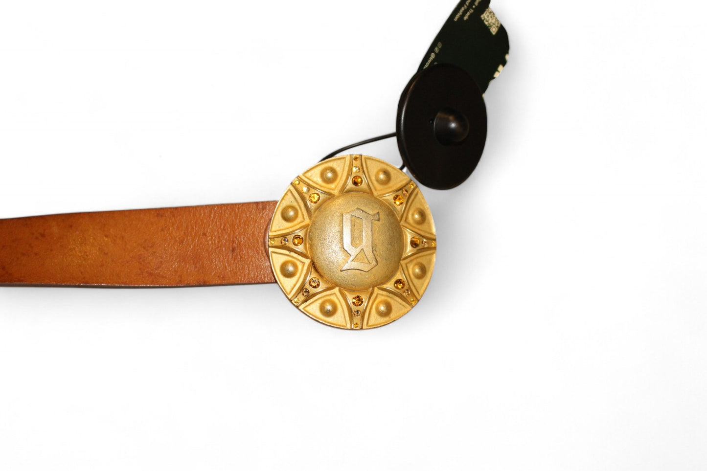 Galliano Gürtel Leder, Kamelfarben, Se