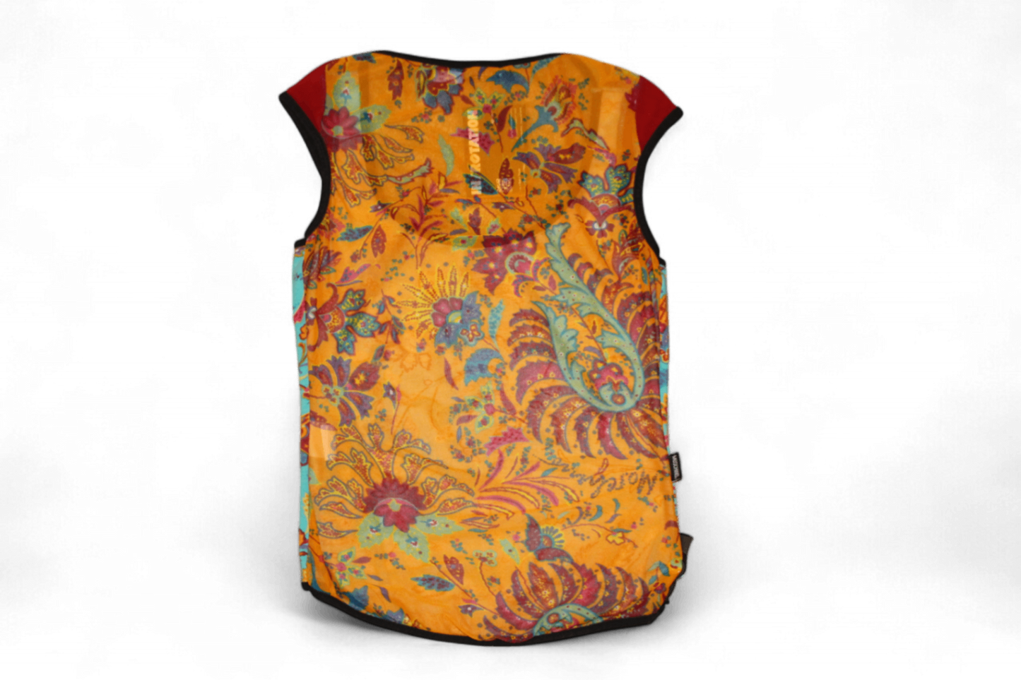 Moschino Top S Multicoloured Mesh, Paisley print, Se