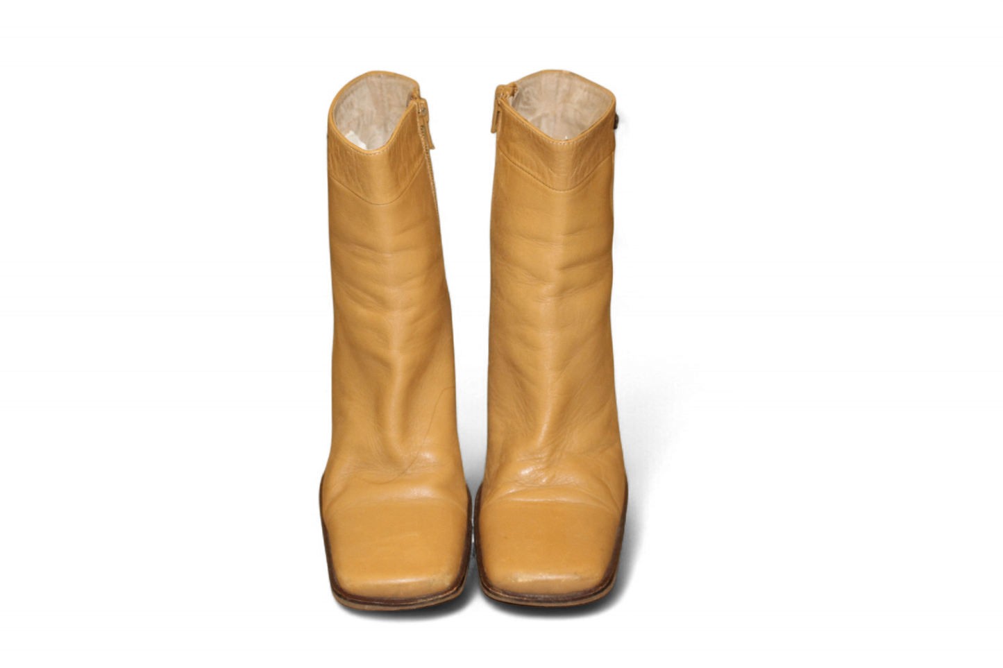 Buffalo Boots, Kamelfarbenes Leder, Größe 39