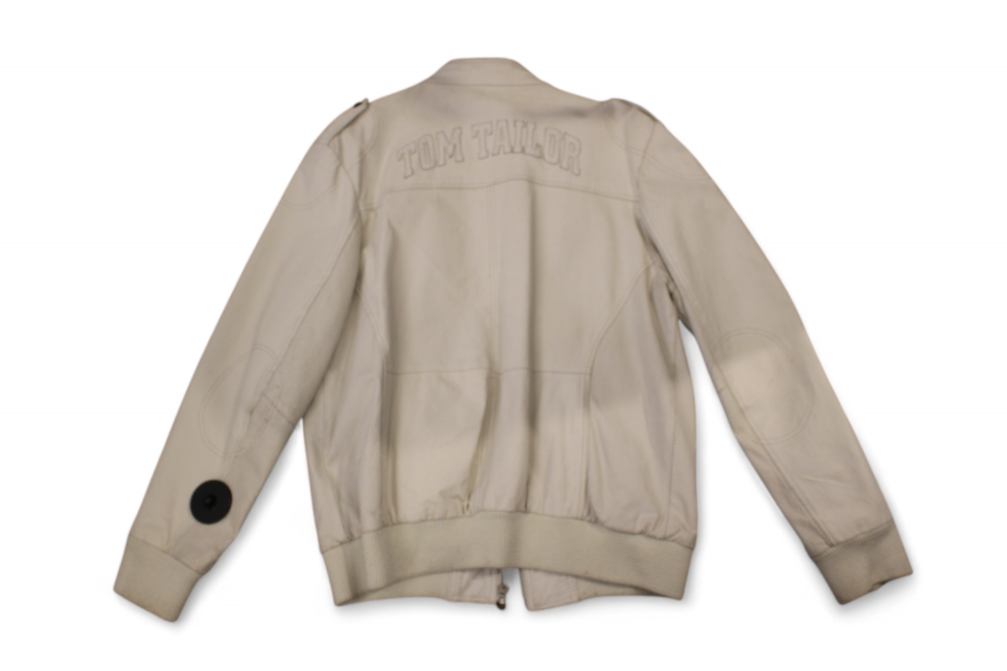 HFOC: Tom Tailor Jacke L Weiß Leder, C