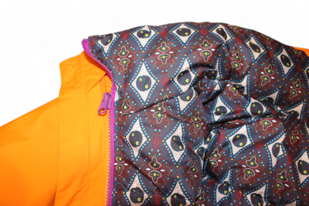 Opening Ceremony x Columbia Jacket Orange and purple, 3 way jacket (outer shell can be zipped to inner puffer jacket + reversible), Size XL