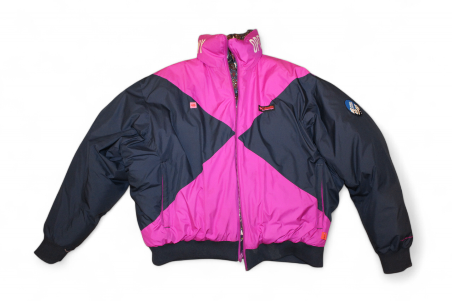 Opening Ceremony x Columbia Jacket Orange and purple, 3 way jacket (outer shell can be zipped to inner puffer jacket + reversible), Size XL