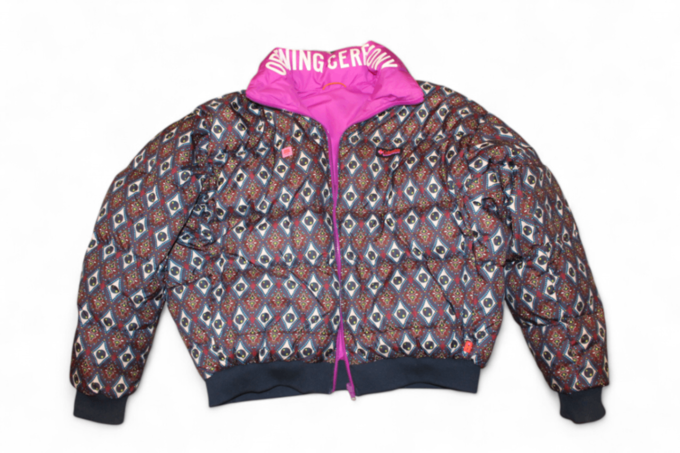 Opening Ceremony x Columbia Jacket Orange and purple, 3 way jacket (outer shell can be zipped to inner puffer jacket + reversible), Size XL