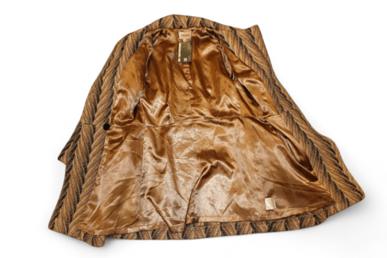 Kenzo Coat Beige and brown Wool, Size S (Weserstr)