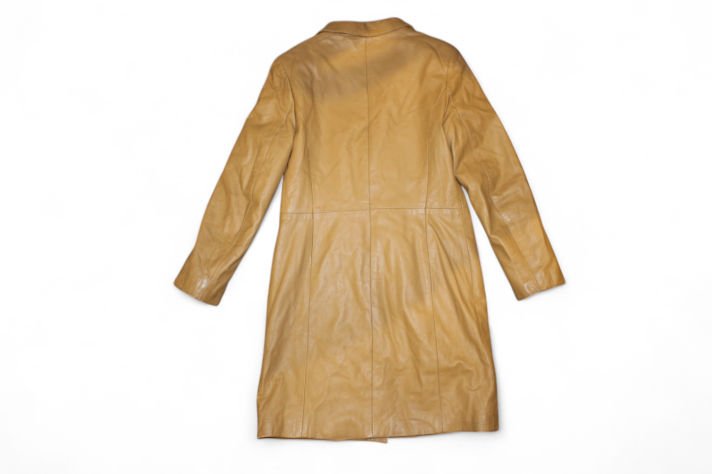 Vintage Coat Camel coloured Leather, Size M