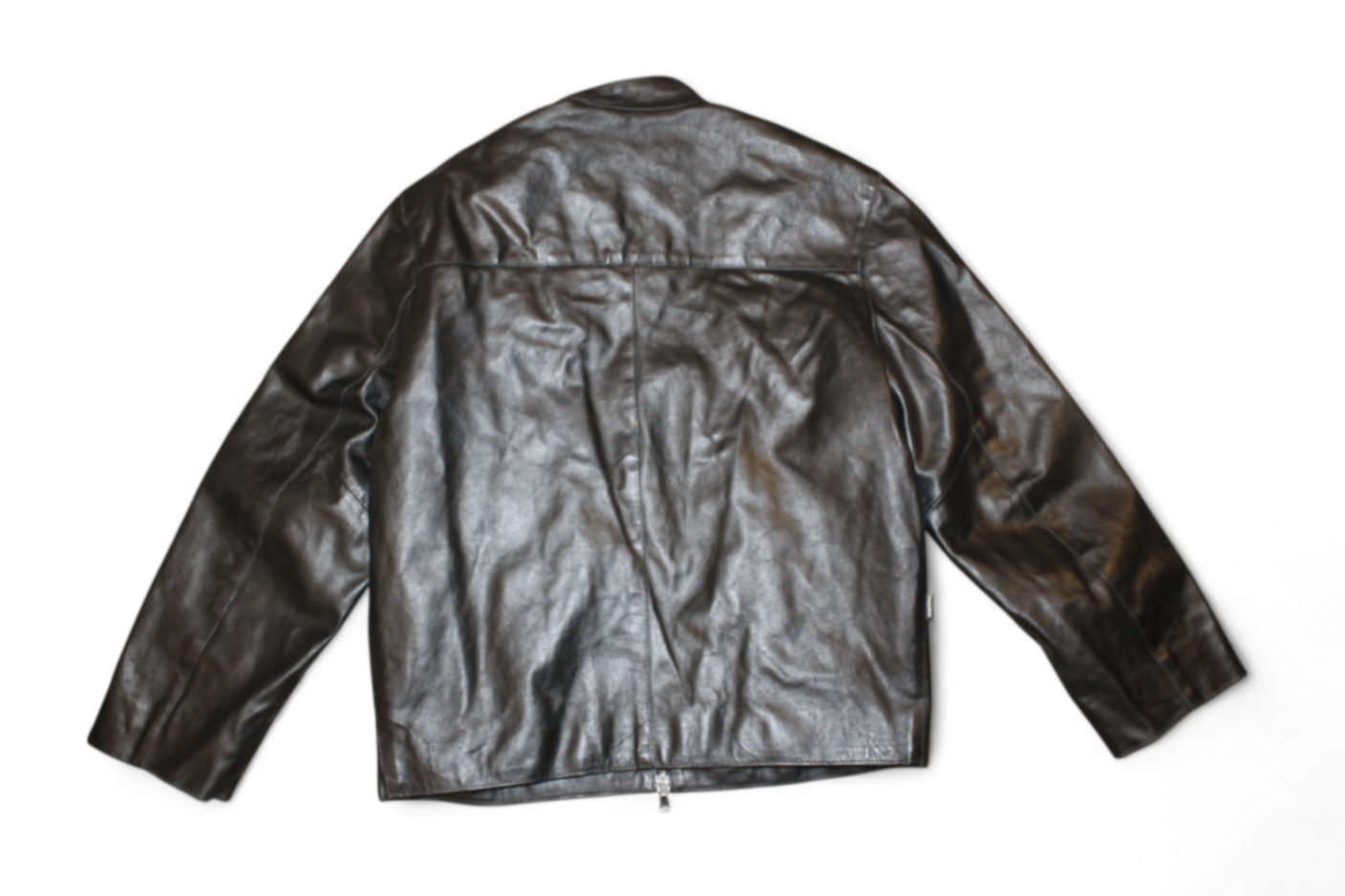 Vintage Jacket Black Leather, Pelte Supelte, Size M