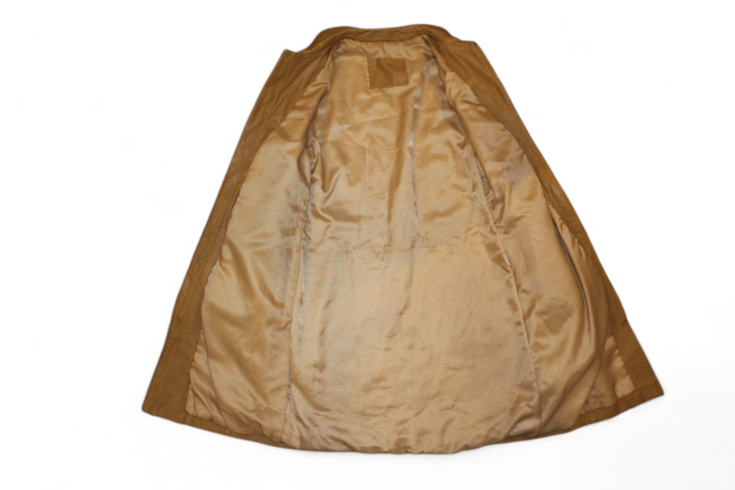 Vintage Coat Camel coloured Leather, Size M