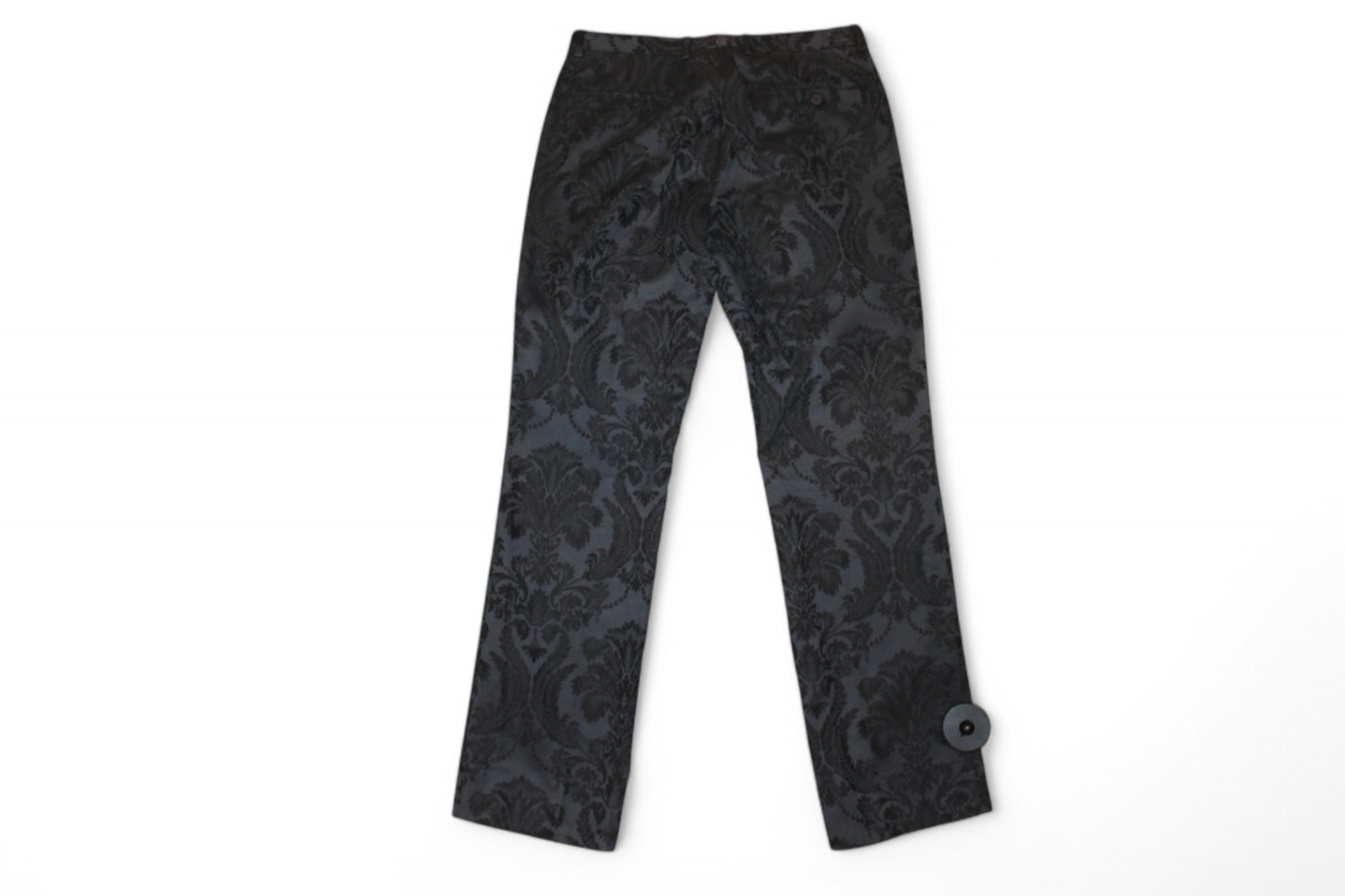 Gucci Pants M Black Cotton and silk blend, Damask print, T