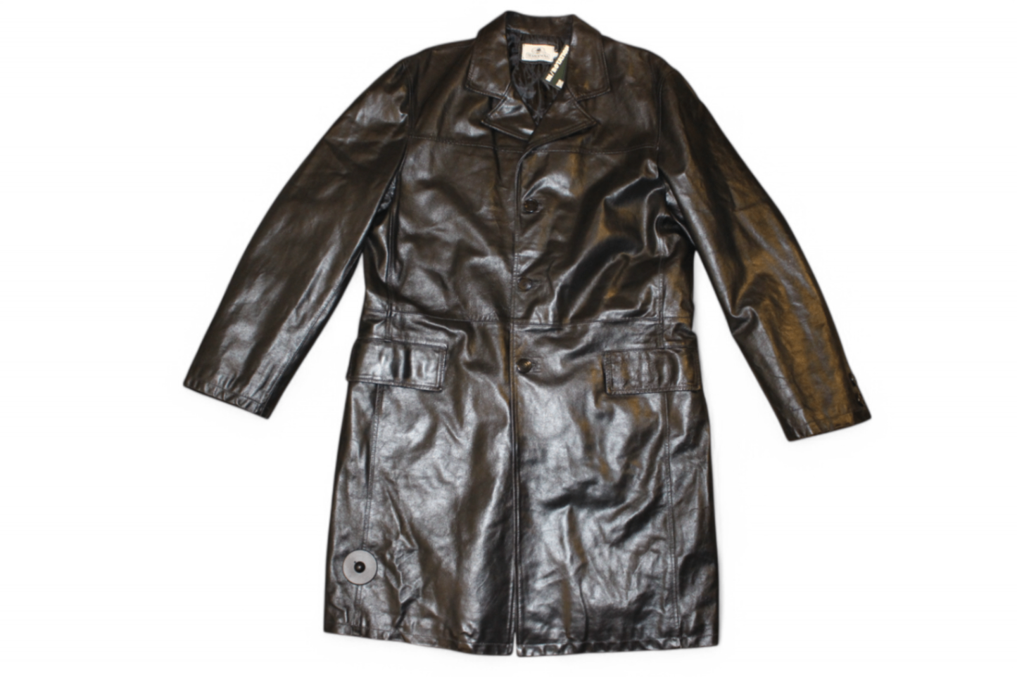 Vintage Coat XL Black Leather, Terranova, Se