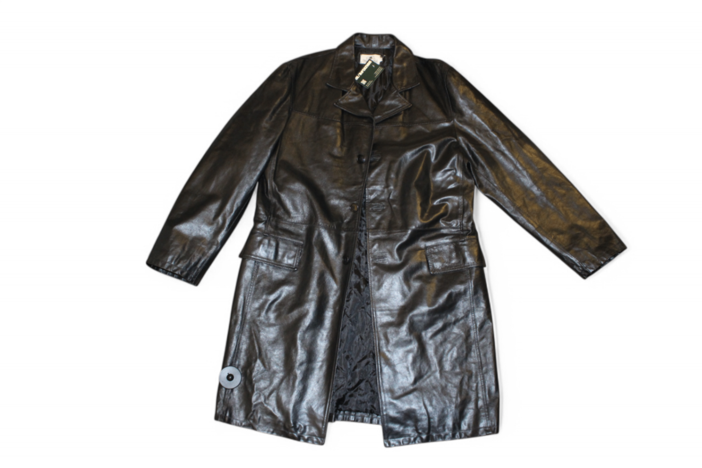 Vintage Coat XL Black Leather, Terranova, Se