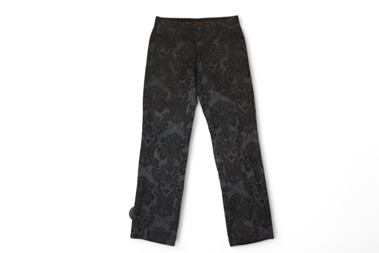 Gucci Pants M Black Cotton and silk blend, Damask print, T