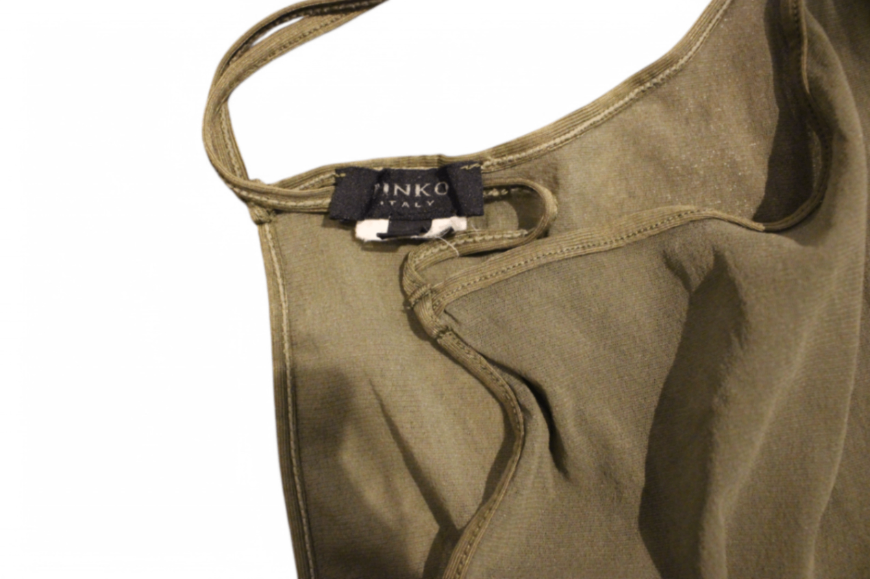 Pinko Dress M/L Khaki Mesh, Se