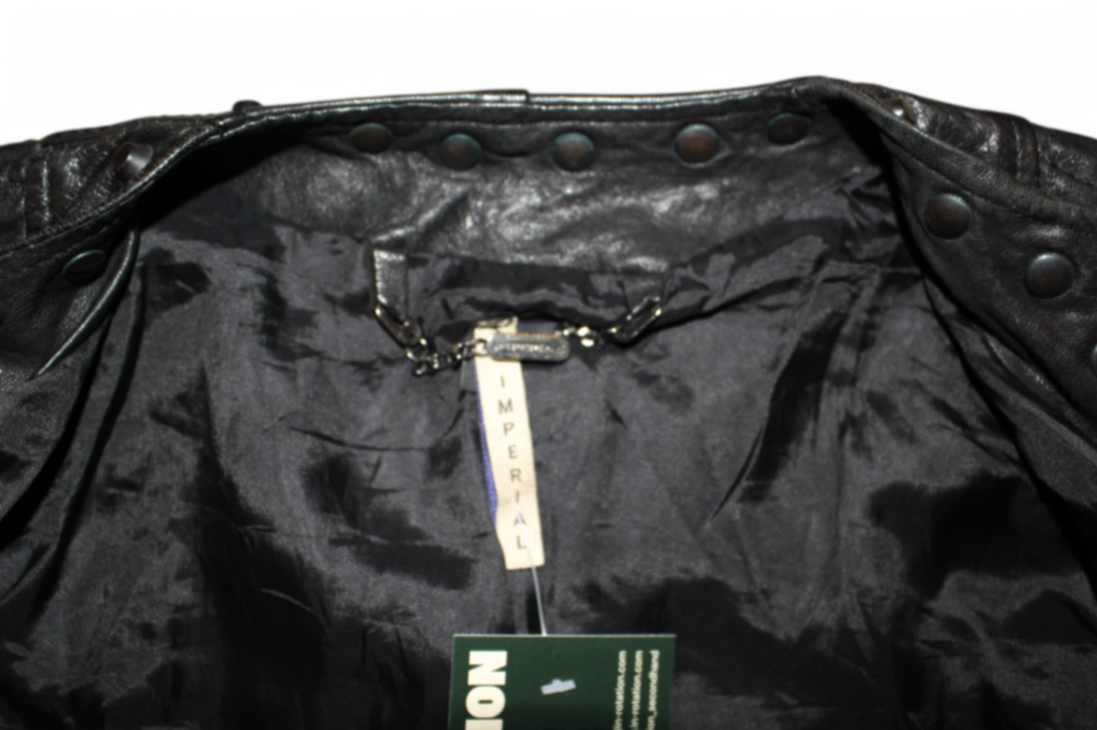 Imperial Jacket S Black Leather studded, Se
