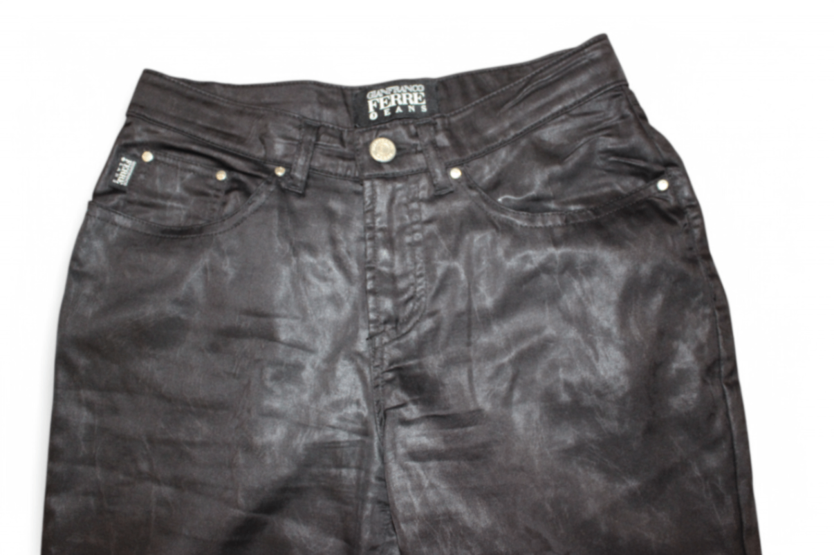 Gianfranco Ferre Pants S Black, Abstract print, Se