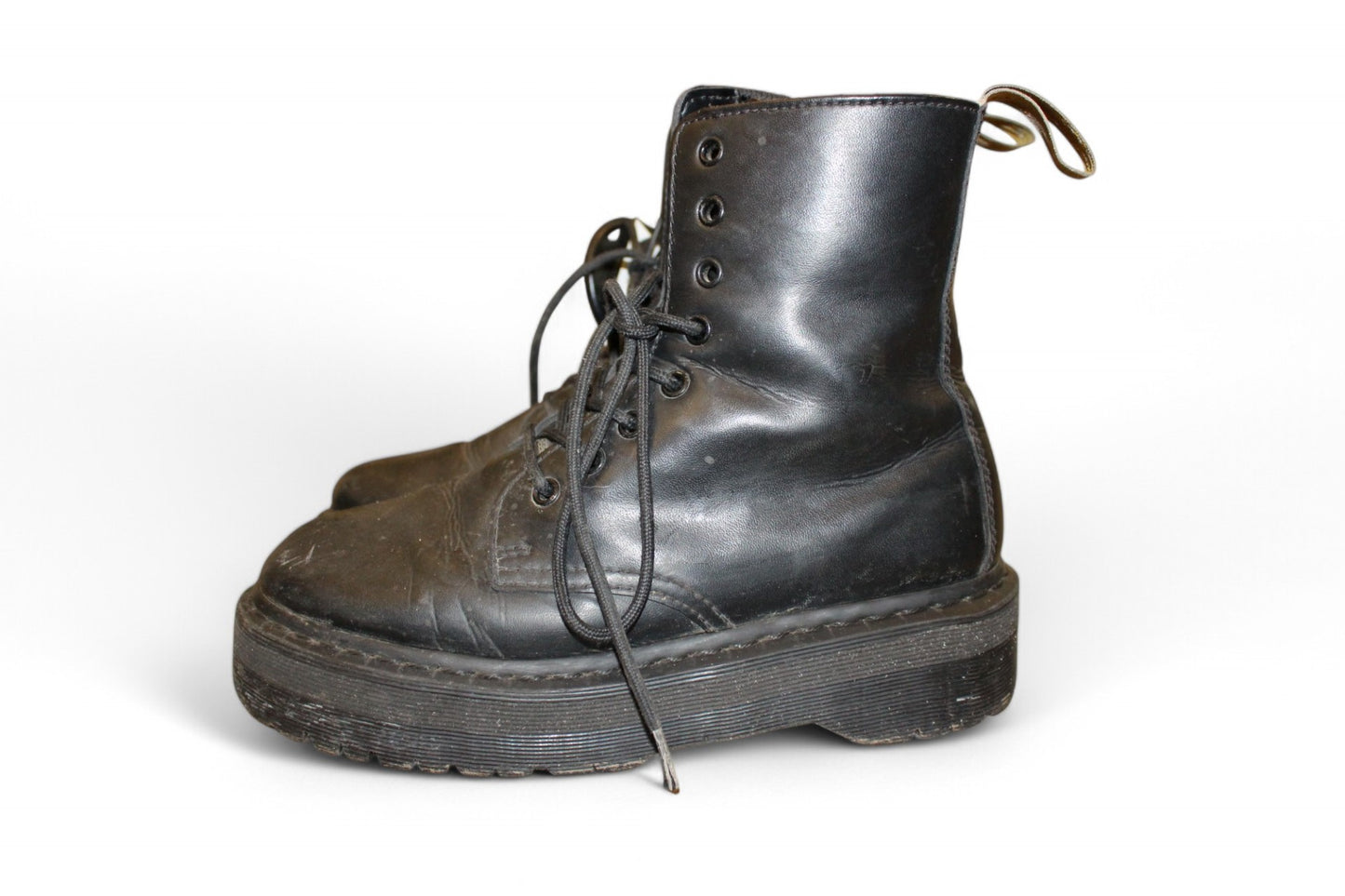 Doc Martens Boots 41 Black Leather, Reduced (marks and dirt), T