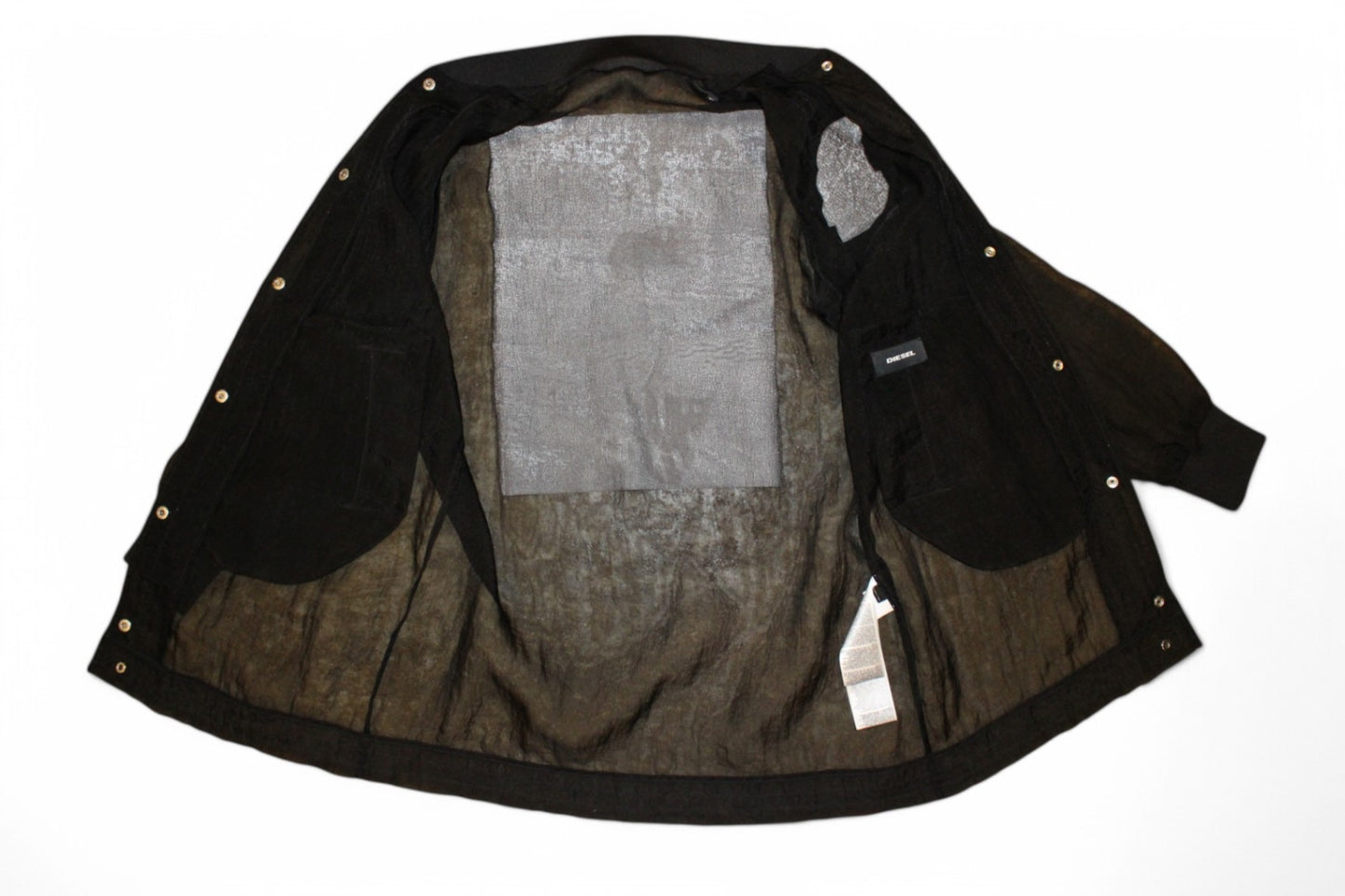 Diesel Jacket/Dress XS/S Black, Sheer, Eye print, Se