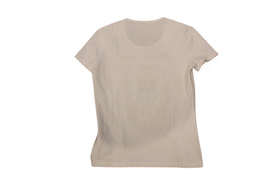 Galliano Tshirt S White Cotton blend, Gold and silver embroidery, B