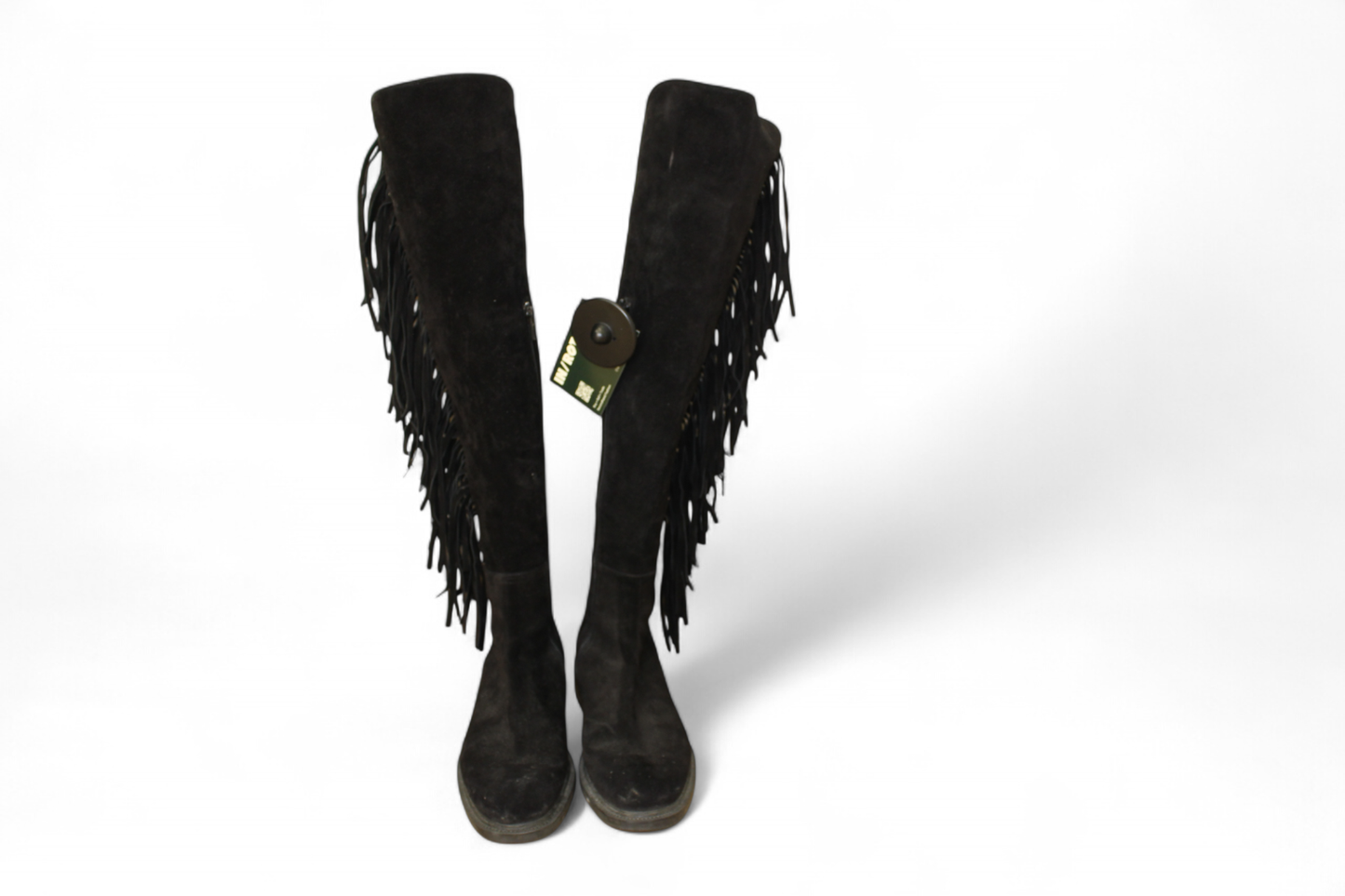 Jeannot Boots 37 Black Suede, tassels, Made in Italy, T