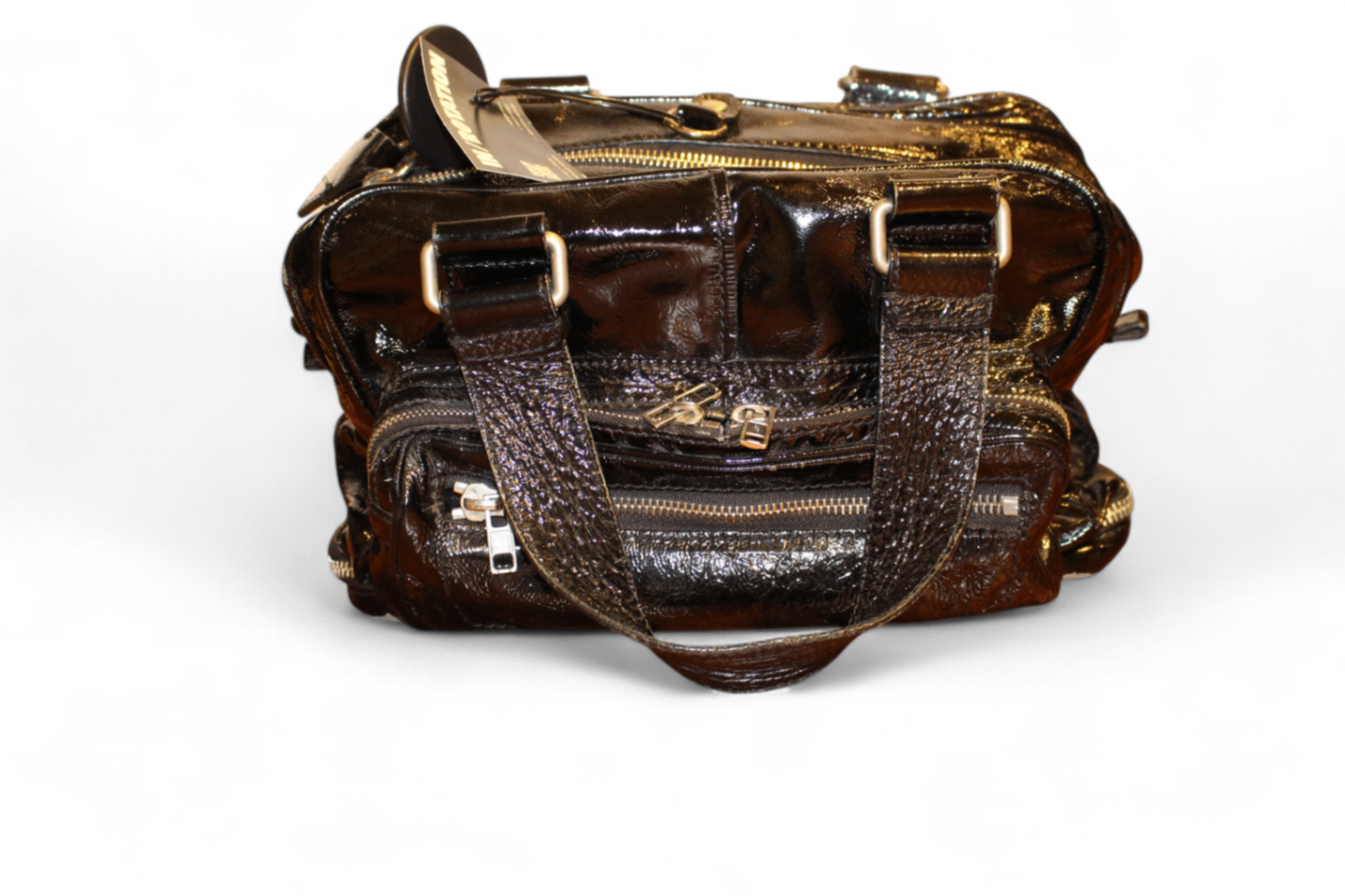 W - Chloe Hand Bag Black Patent Leather, with coin purse, D, (C)