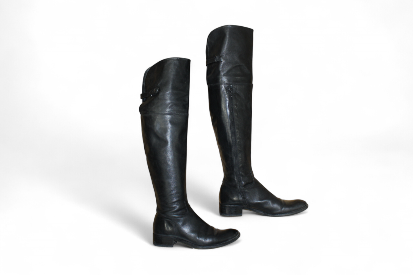 Belmondo Boots, Black Leather, Size 38 (Mainzerstr)