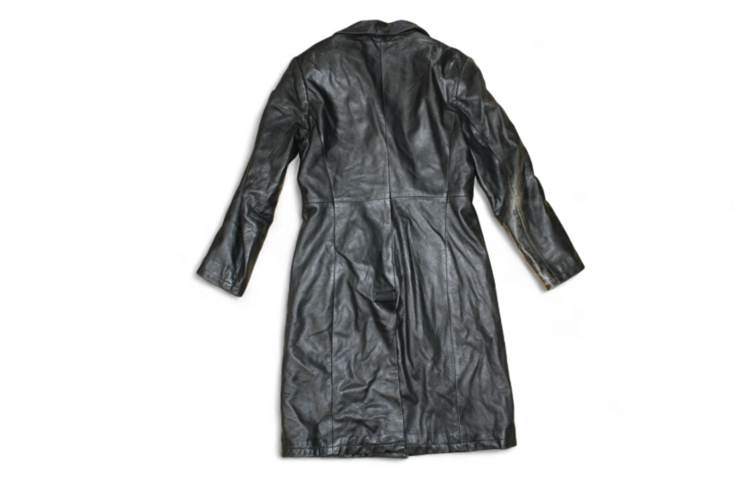M - Vintage Coat M Black Leather, Blue Deep, B