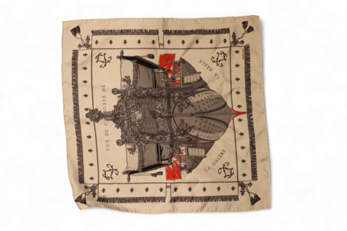 W Hermes Scarf Silk, D, C