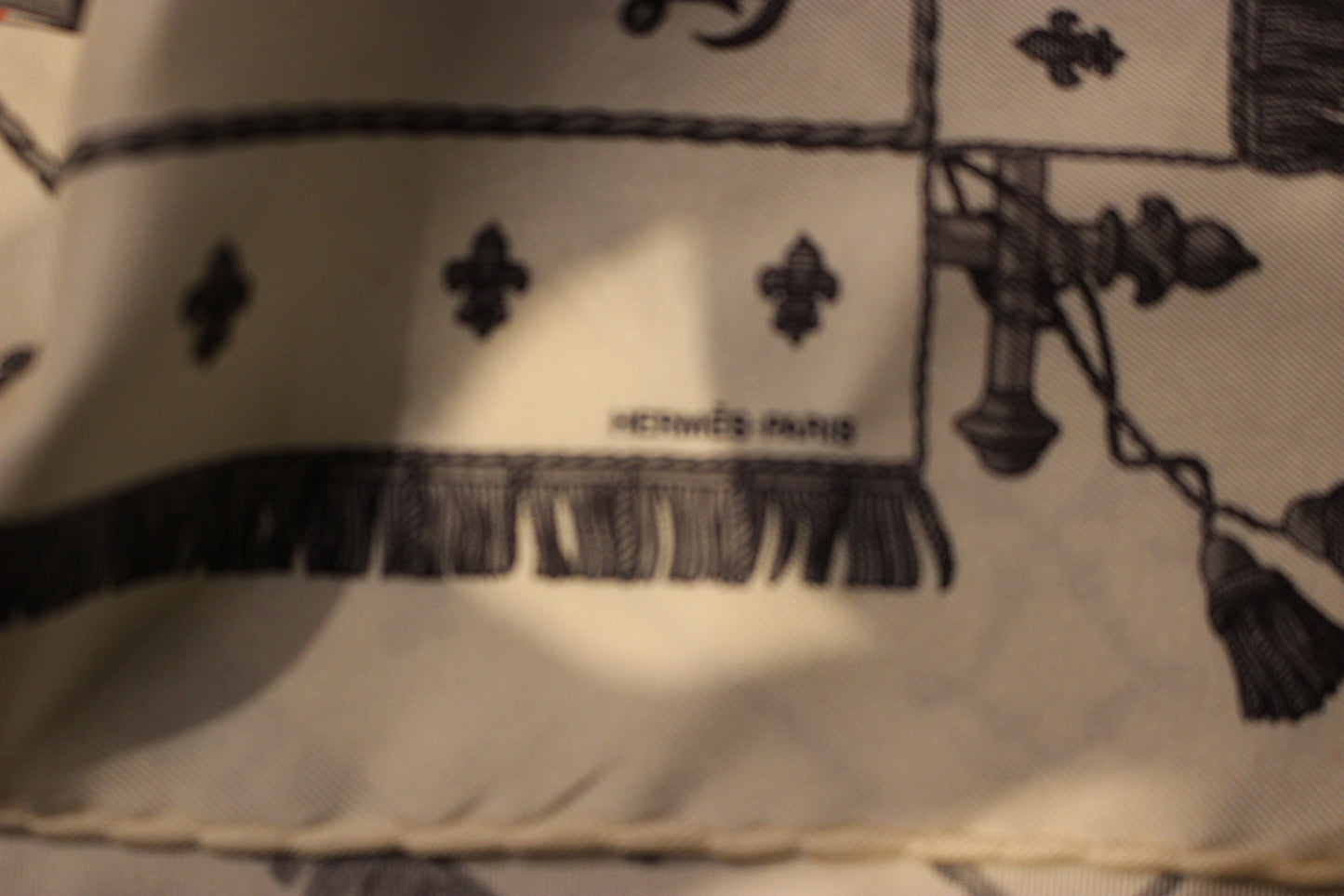 W Hermes Scarf Silk, D, C
