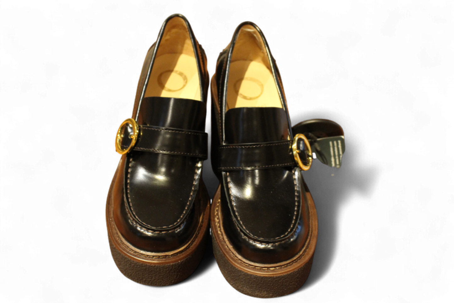 W Odissi Platform Loafers 36 Black, C