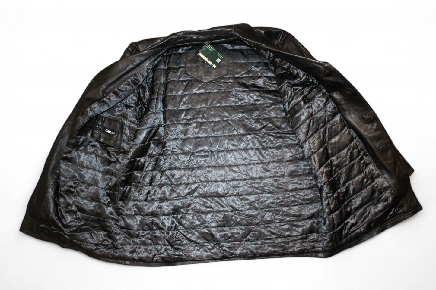 Vintage Jacket Black Leather, Size L