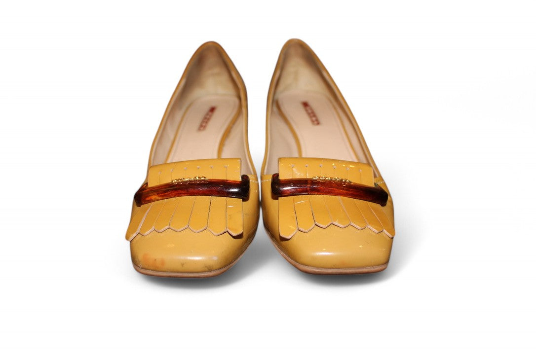 Prada Heels, Camel coloured, Leather, Size 40.5