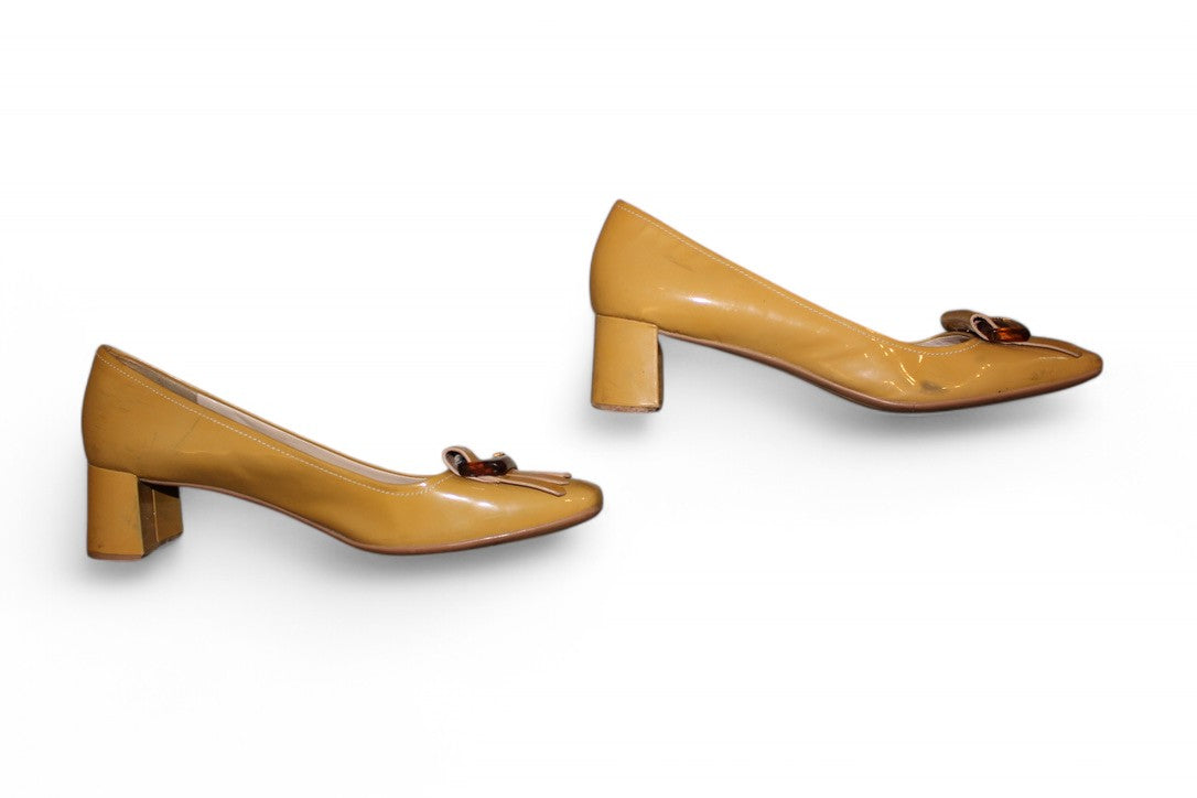 Prada Heels, Camel coloured, Leather, Size 40.5