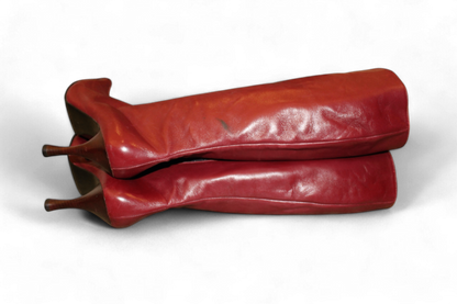 di Lara Boots 38 Red Leather