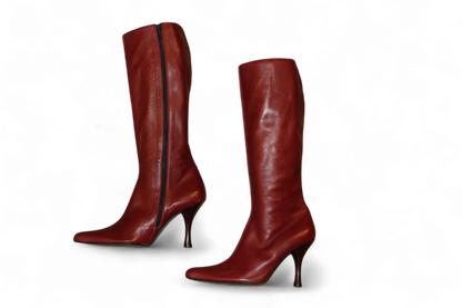 di Lara Boots 38 Red Leather