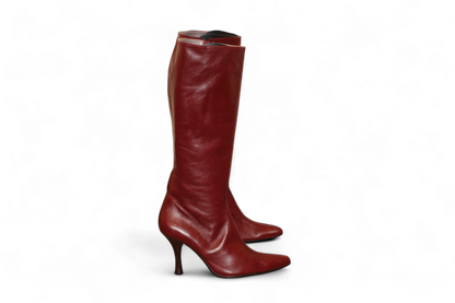 di Lara Boots 38 Red Leather