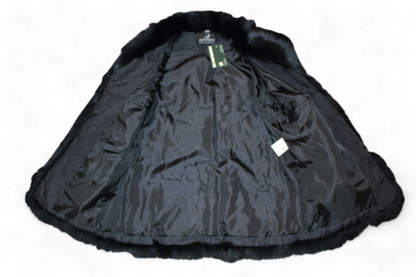Authentic Clothing Company Jacket XL Black, Real fox fur trim