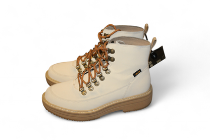 Teva Boots Cream Leather, Midform, Size 39
