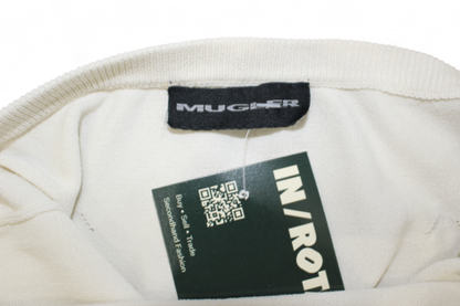 Mugler Top, Cream, Tassels, Size S (Mainzerstr)