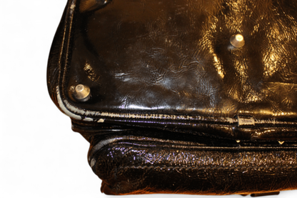 W - Chloe Hand Bag Black Patent Leather, with coin purse, D, (C)