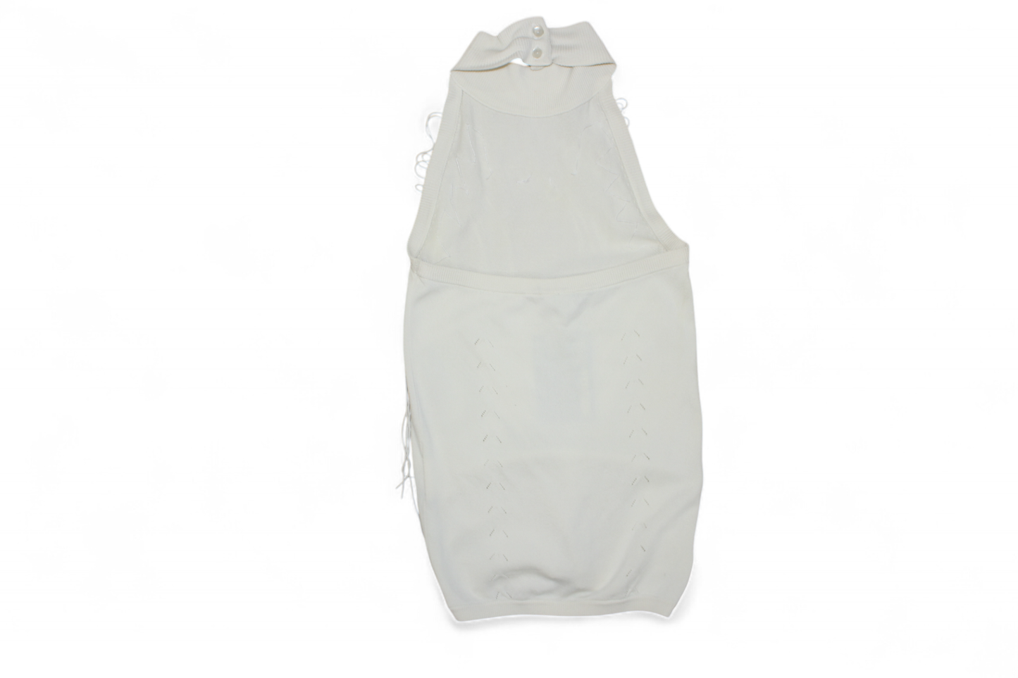 Mugler Top, Cream, Tassels, Size S (Mainzerstr)