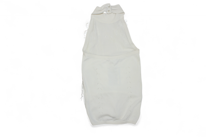 Mugler Top, Cream, Tassels, Size S (Mainzerstr)