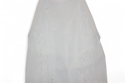 Mugler Top, Cream, Tassels, Size S (Mainzerstr)