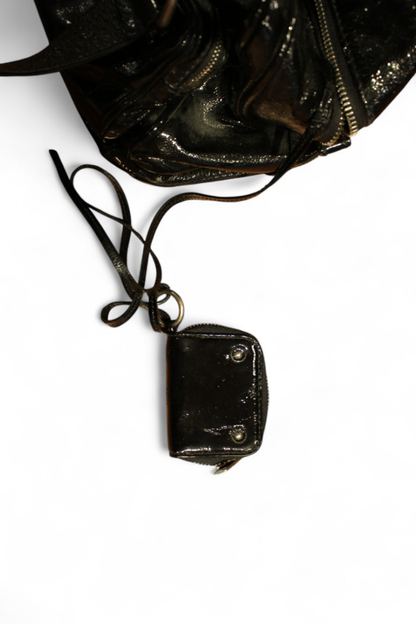 W - Chloe Hand Bag Black Patent Leather, with coin purse, D, (C)