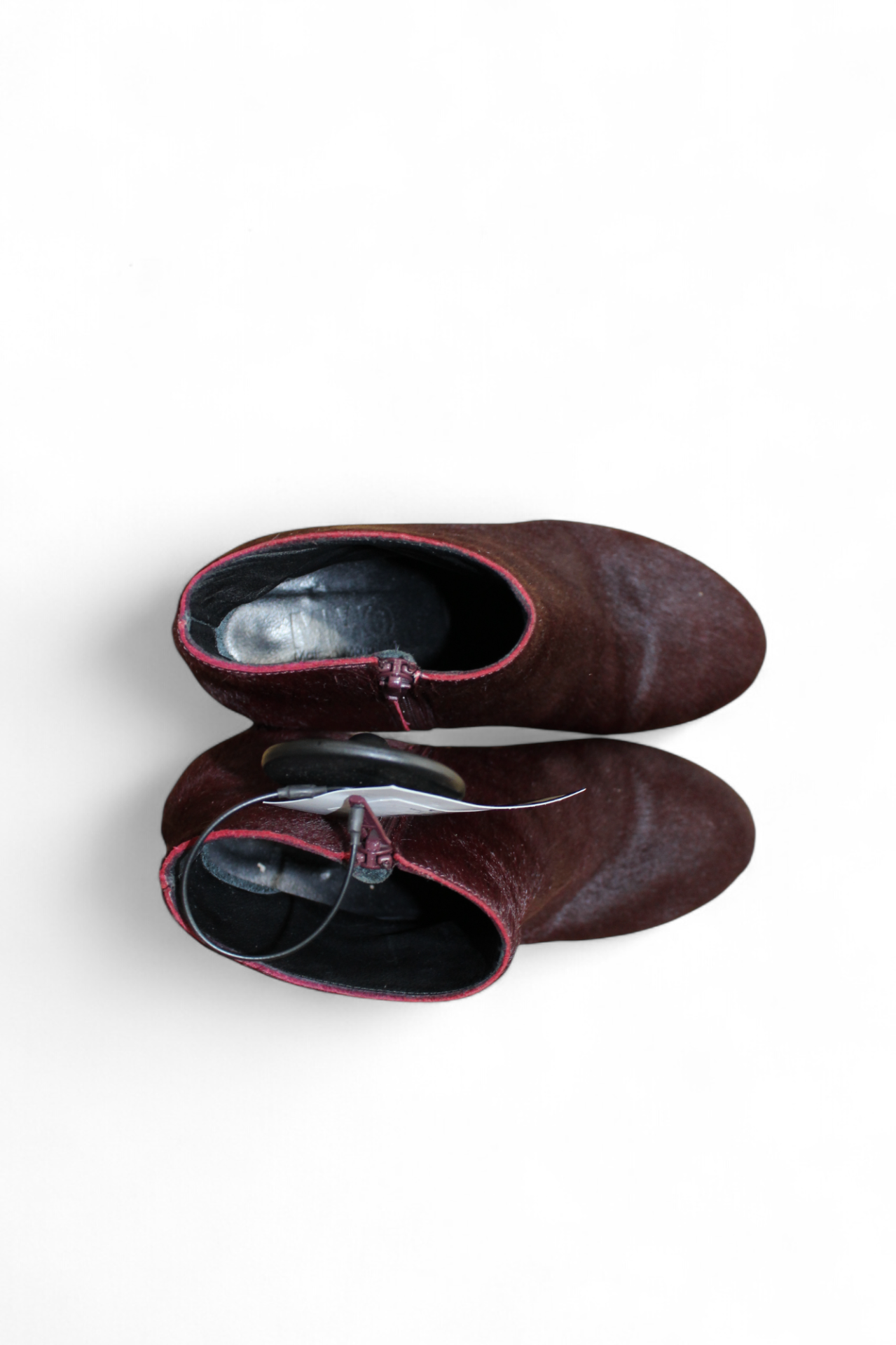 MM6 Maison Margiela Boots, Burgundy Pony fur, Size 38 (Mainzerstr)