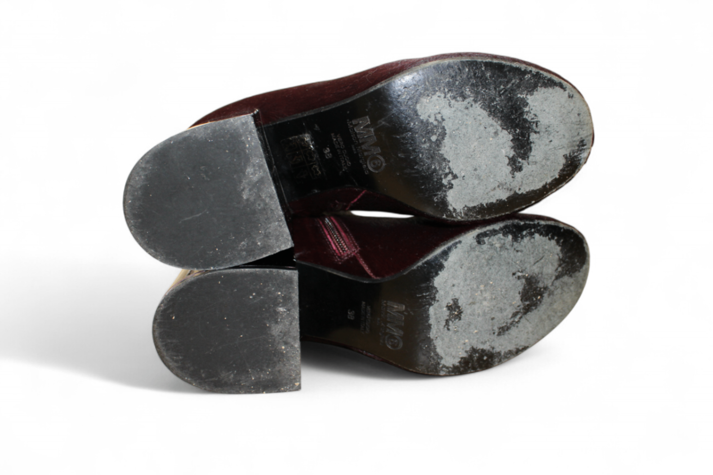 MM6 Maison Margiela Boots, Burgundy Pony fur, Size 38 (Mainzerstr)