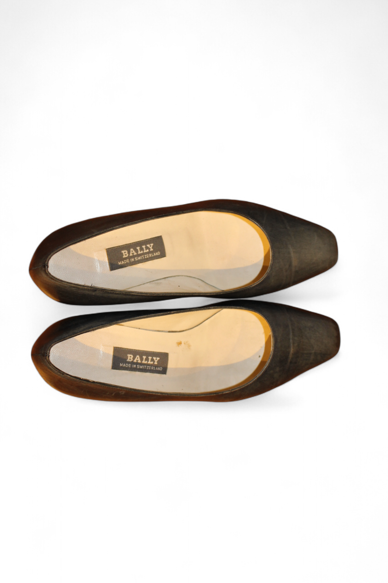 W - Vintage Bally Shoes Black Leather, Reduced (scuff), C