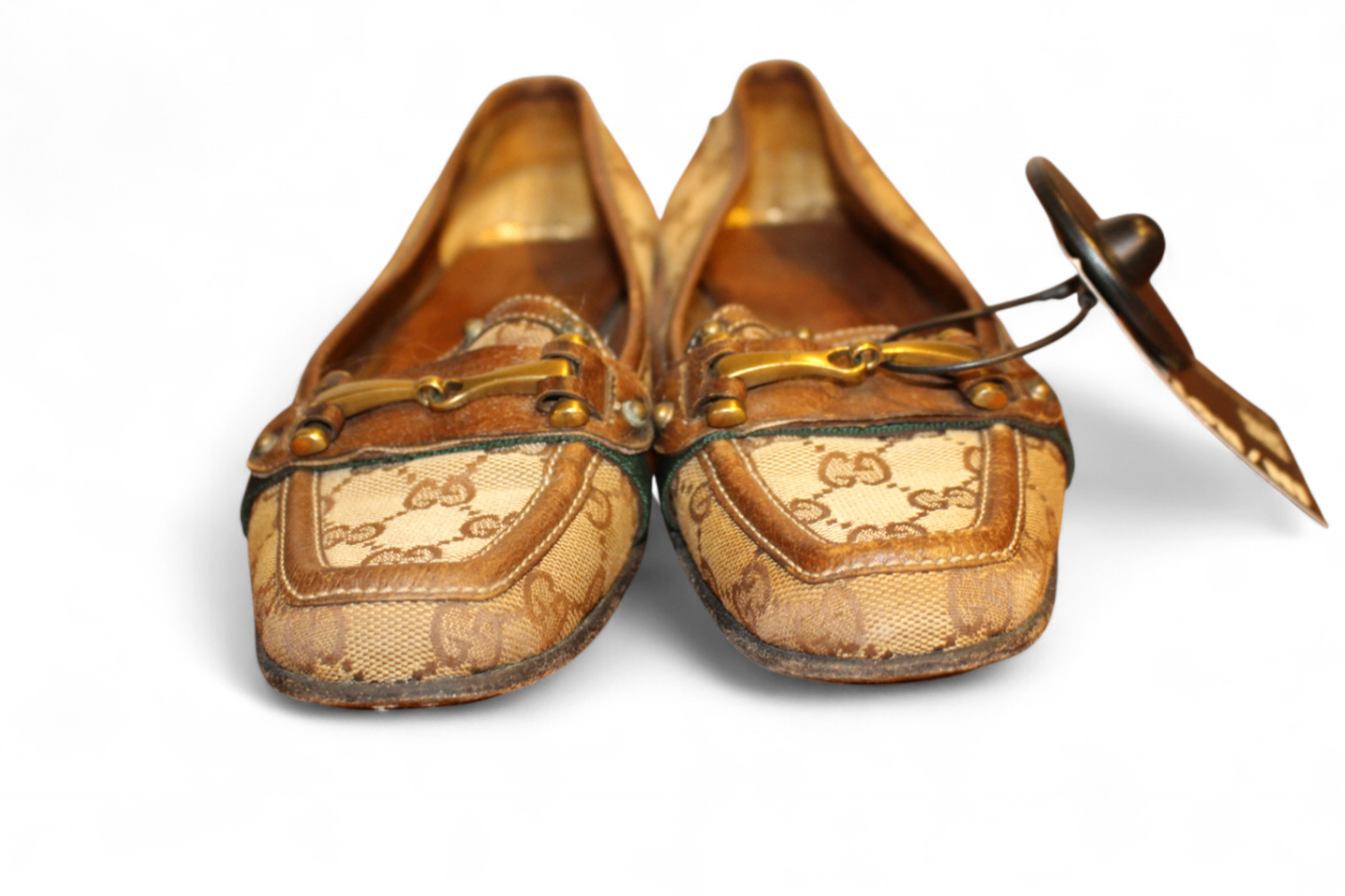 W - Gucci Loafers 37 Monogram Leather (C)