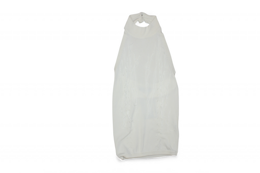 Mugler Top, Cream, Tassels, Size S (Mainzerstr)