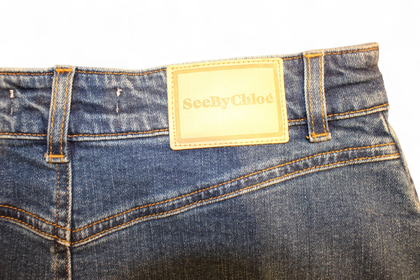 W - See by Chloe Skirt S Blue Denim, D, (C)